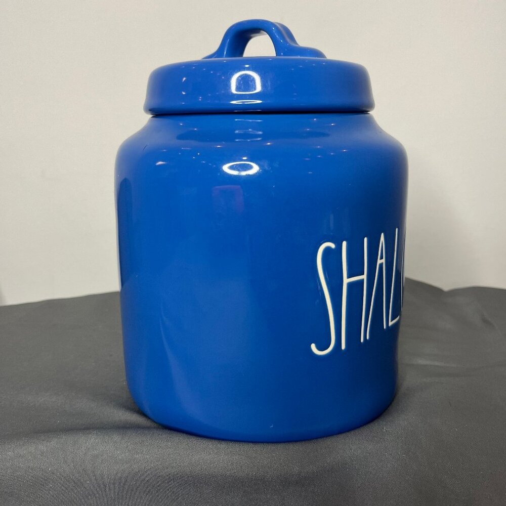 Rae Dunn Cookie Jar SHALOM Canister Hanukkah Artisan Collection 8 Inches - Picture 4 of 11